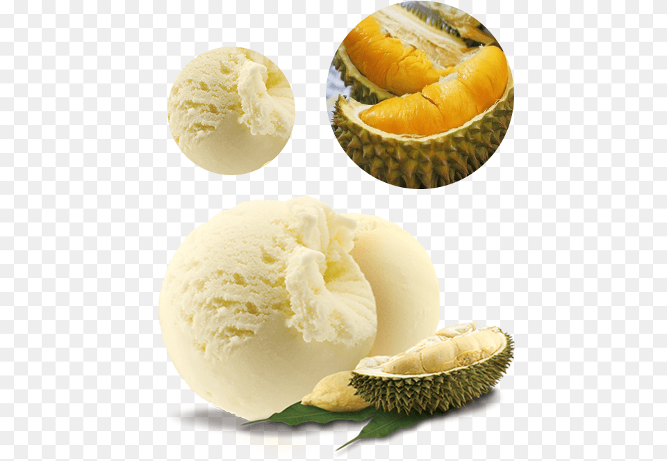 Durian Durian Ice Cream Scoop, Produce, Plant, Fruit, Food Png Image