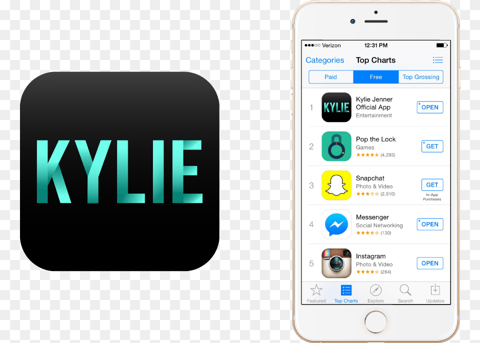 During The First Week In Its Release The Kylie Jenner Kylie App, Electronics, Mobile Phone, Phone, Text Png