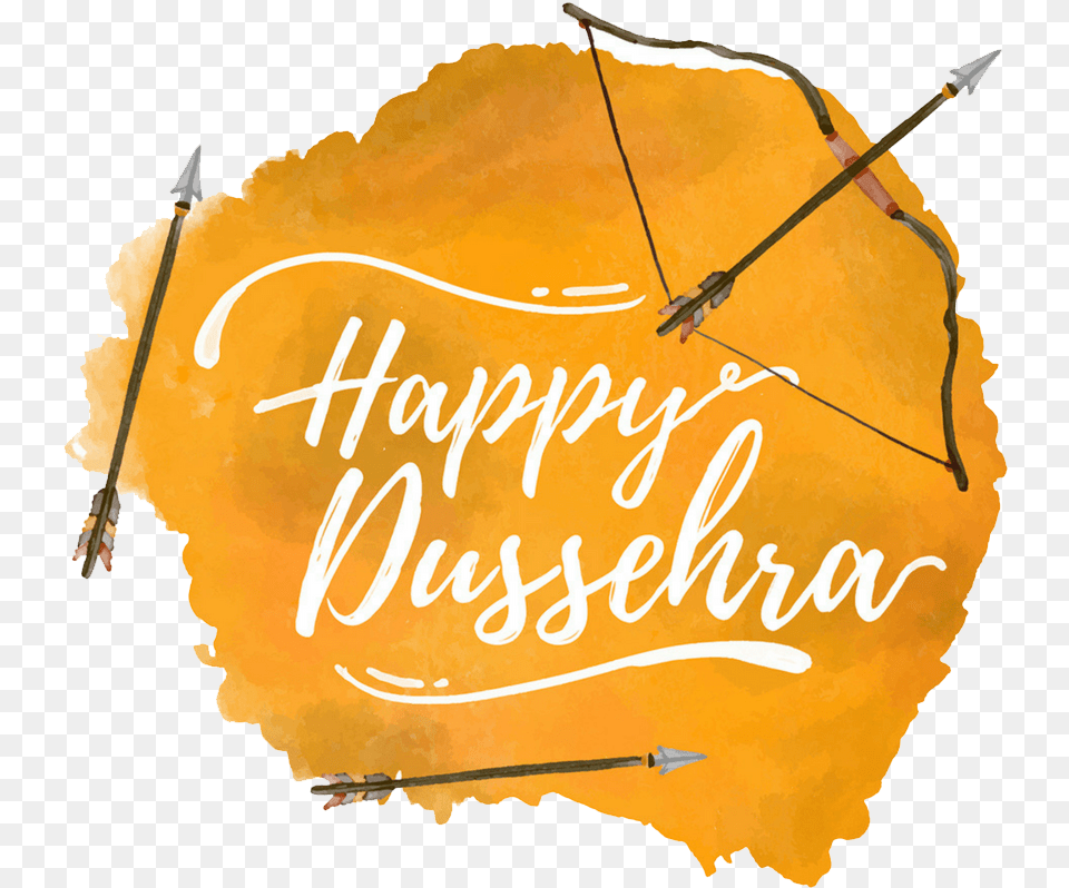 Dussehra Background Happy Dussehra Text, Weapon Free Png Download