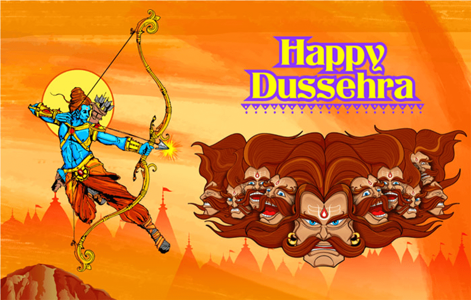 Dussehra Wishes Photo Background Ravan Dussehra, Weapon, Person, Archer, Archery Free Transparent Png