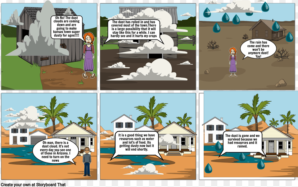 Dust Bowl Storyboard By Cbsteinert Attalea Speciosa, Book, Comics, Publication, Person Free Png