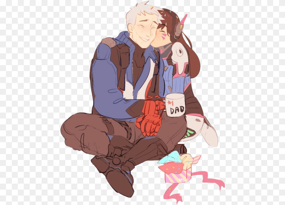 Dva 76 Soldier76 Overwatch Soldier 76 And D Va, Book, Comics, Publication, Person Free Transparent Png