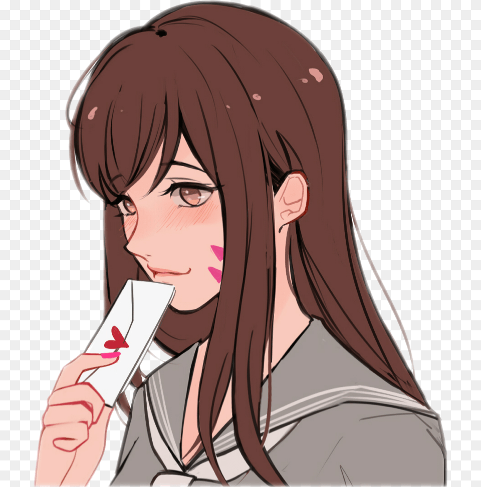 Dva From Matching Couple Anime Pfp, Publication, Book, Comics, Adult Png
