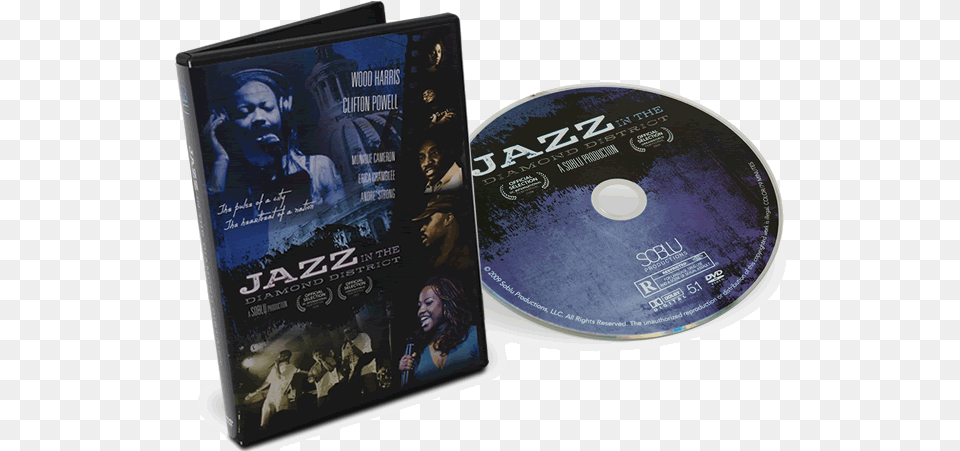 Dvd Package Jazz In The Diamond District, Disk, Adult, Female, Person Png Image