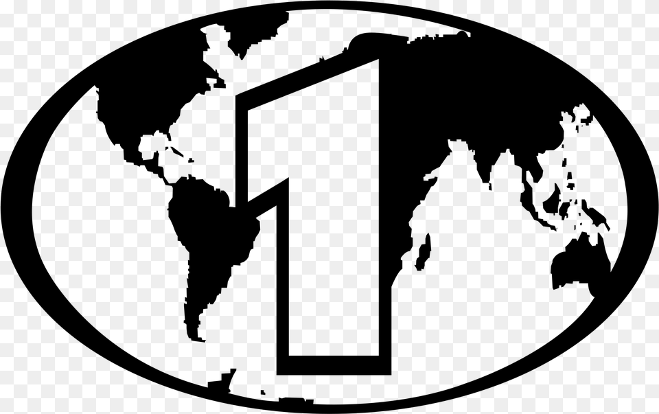 Dvd Regional Code 1 Logo Transparent World Map Clipart, Gray Free Png