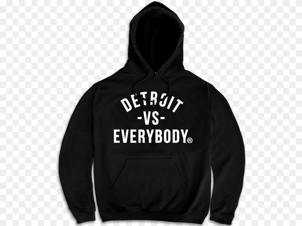 Dve Classic Black White Hoodie Eminem Detroit Vs Everybody, Clothing, Knitwear, Sweater, Sweatshirt Png Image