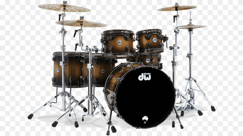 Dw Signature Maple Broken Glass Drum Kit Tama Superstar Hyperdrive Flat Black, Musical Instrument, Percussion Free Png Download
