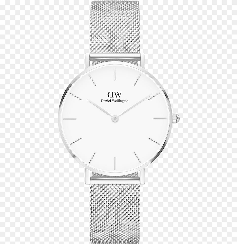 Dw Watch Classic Petite Sterling Silver White Daniel Wellington Petite Sterling, Arm, Body Part, Person, Wristwatch Free Png