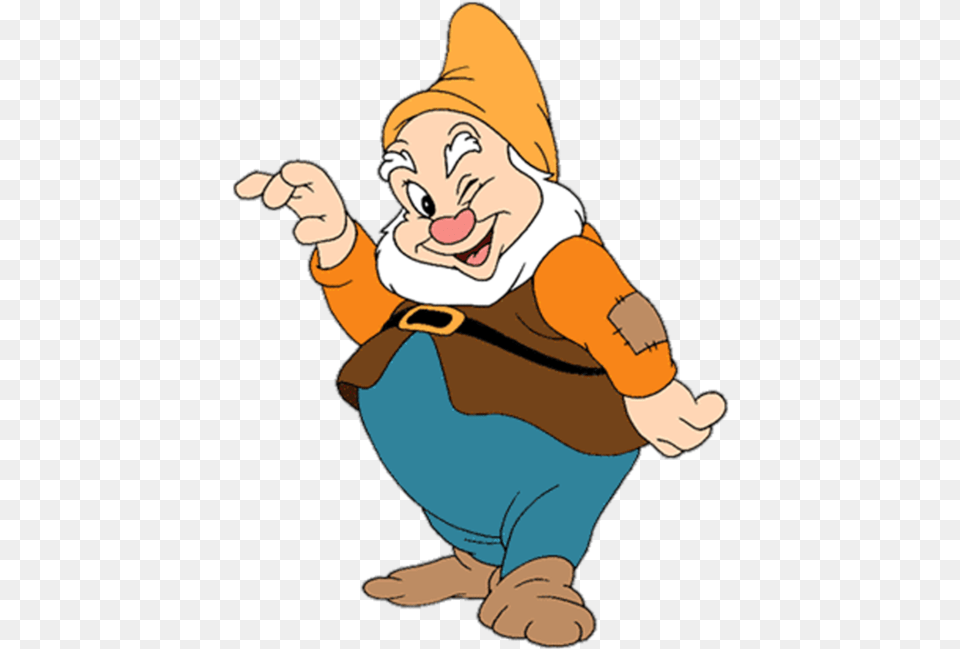 Dwarf Happy In Snow White, Baby, Person, Cartoon, Face Png Image