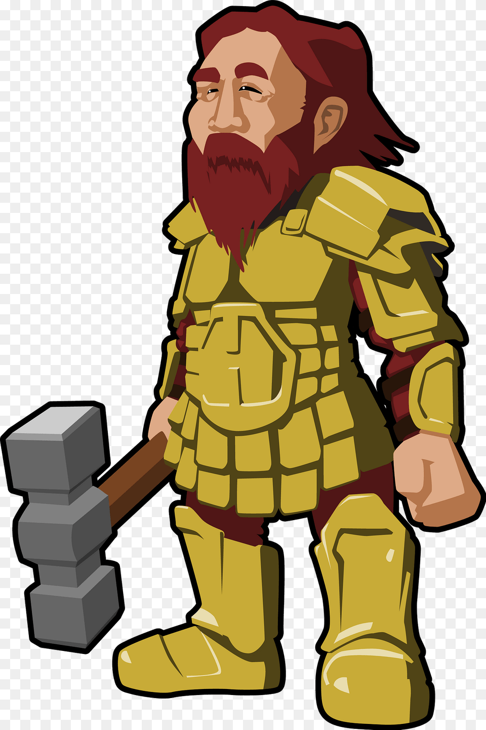 Dwarf Warrior Clipart, Person, Face, Head Free Png