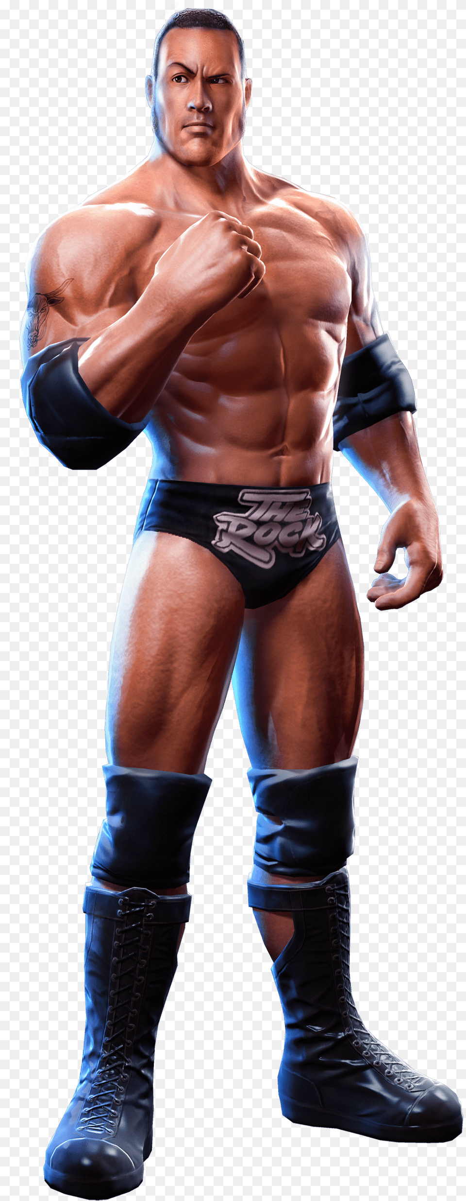 Dwayne Johnson Game Character Download Wwe All Star The Rock, Adult, Male, Man, Person Png