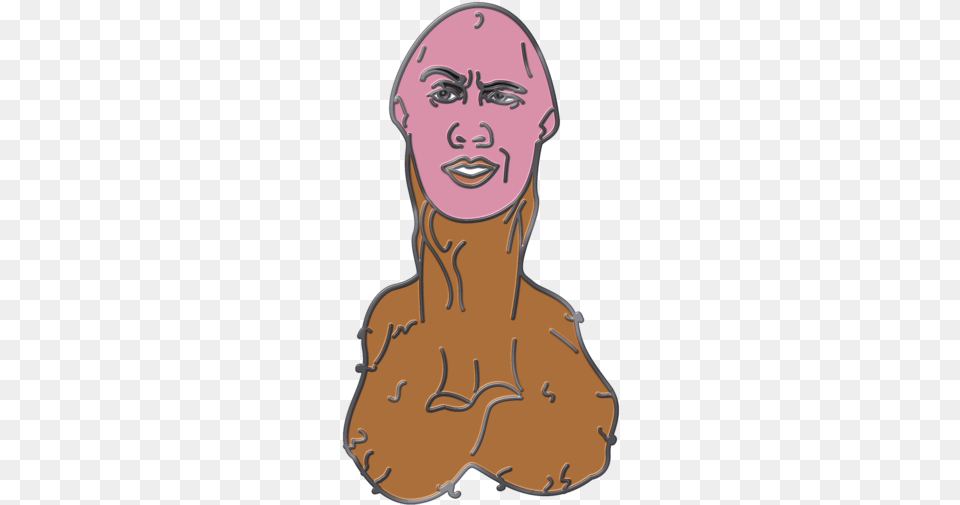 Dwayne Quotthe Cockquot Johnson Pin Illustration, Body Part, Face, Head, Neck Png Image