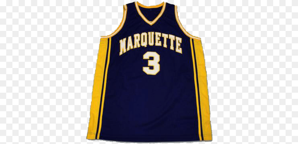 Dwayne Wade Vintage Marquette Basketball Jersey Marquette University, Clothing, Shirt, T-shirt Png