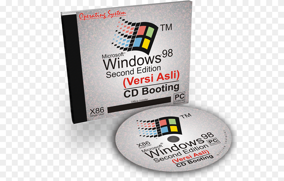 Dwi Studio Microsoft Windows 98 Second Edition 32 Bit Multimedia Software, Business Card, Paper, Text, Disk Free Transparent Png