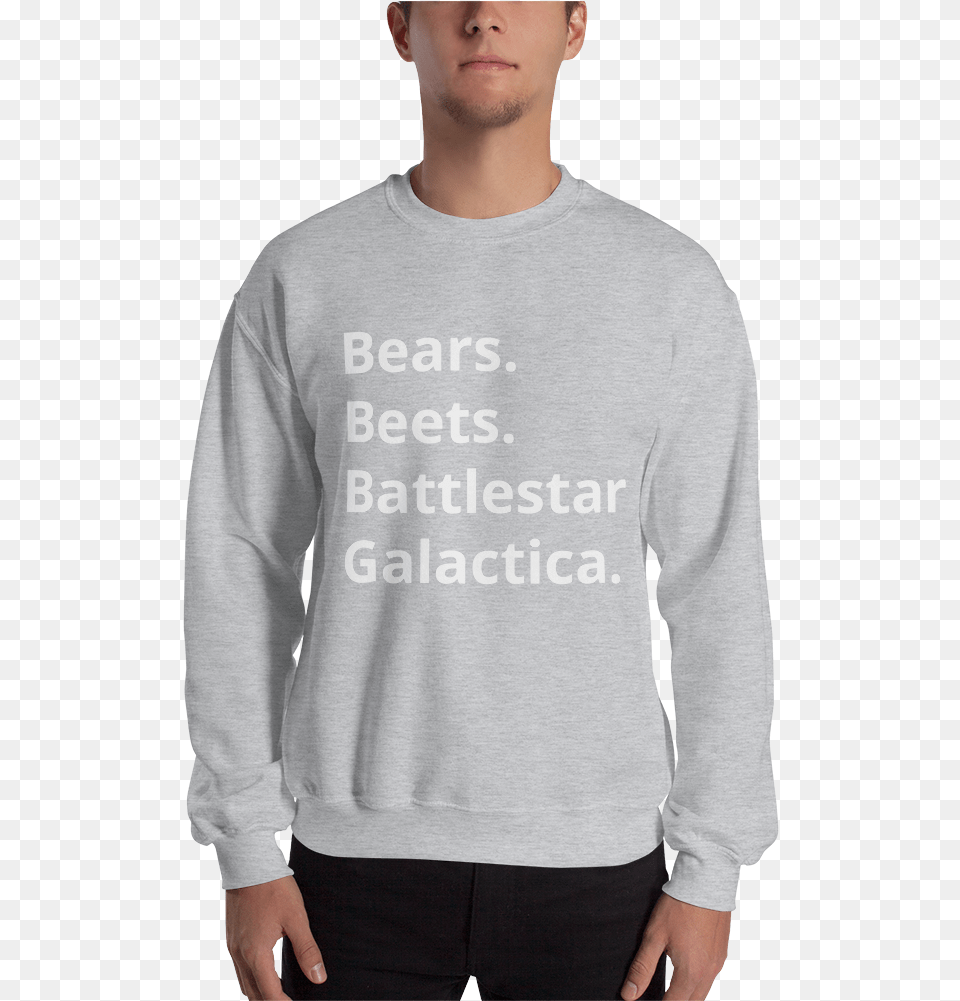 Dwight Schrute Crew Neck Sweatshirt, T-shirt, Clothing, Sweater, Sleeve Png Image