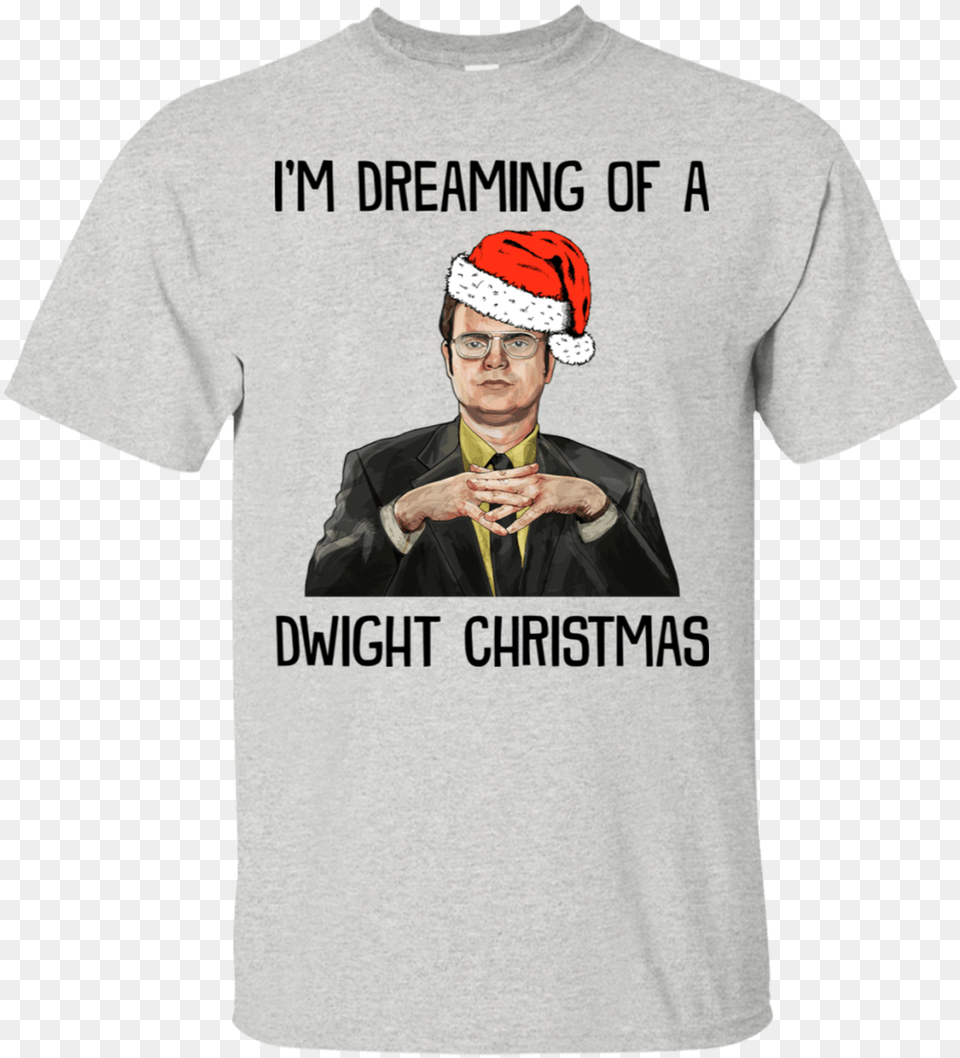 Dwight Schrute Iu0027m Dreaming Of A Christmas Sweater Dwight Schrute Christmas Sweater, T-shirt, Clothing, Shirt, Person Free Png Download