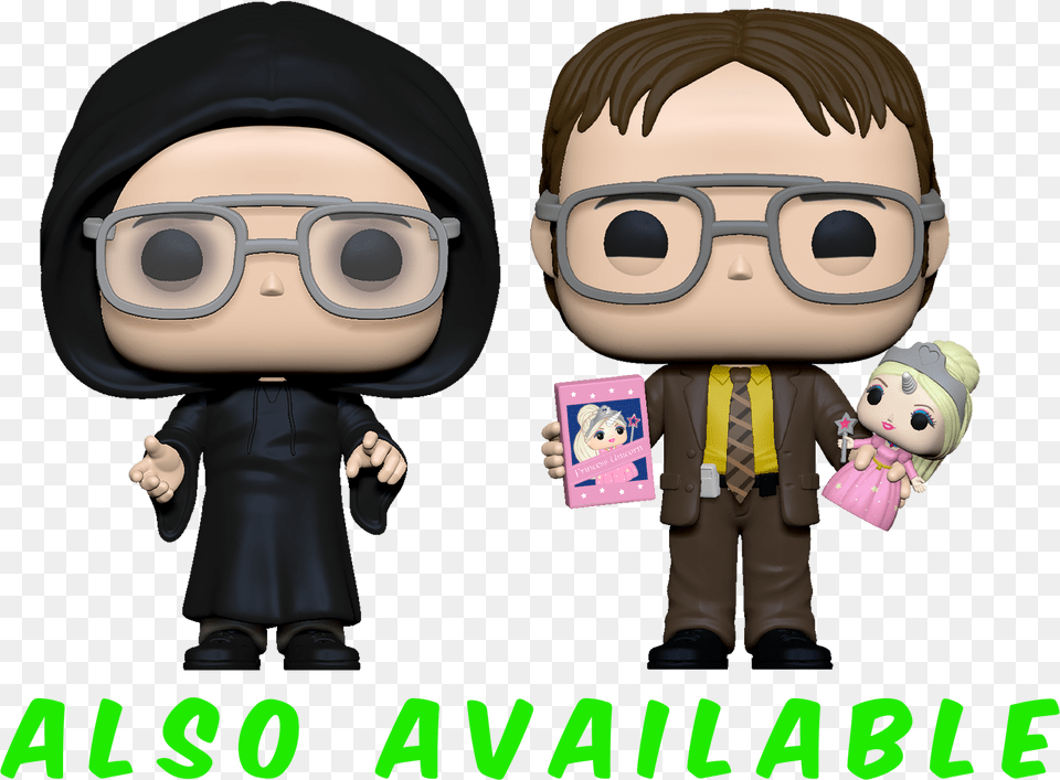 Dwight Schrute With Bobblehead Funko Pop, Accessories, Sunglasses, Book, Publication Free Transparent Png