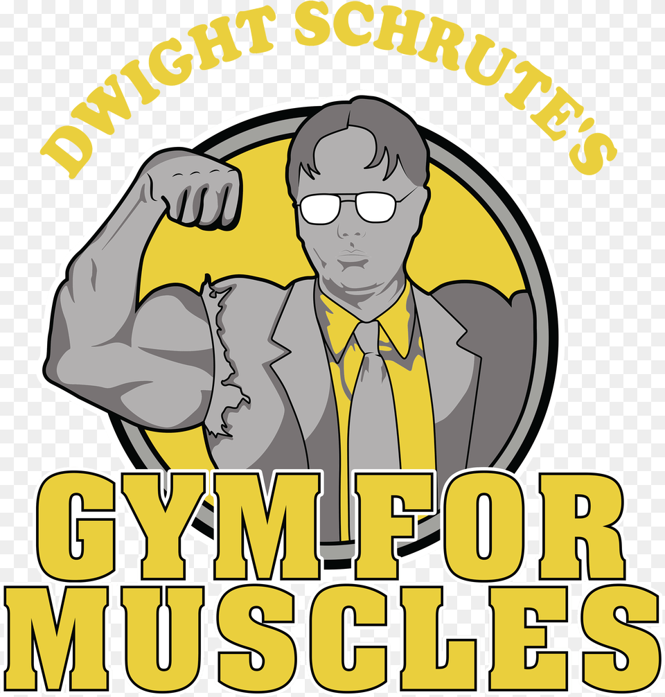 Dwight Schrutes Gym For Muscles Cartoon, Accessories, Person, Man, Male Png