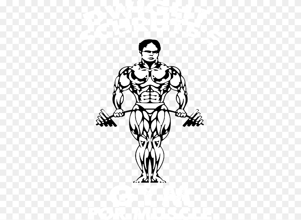 Dwight Schruteu0027s And Gym For Muscles Fleece Blanket Golds Gym Logo, Adult, Poster, Person, Man Free Transparent Png