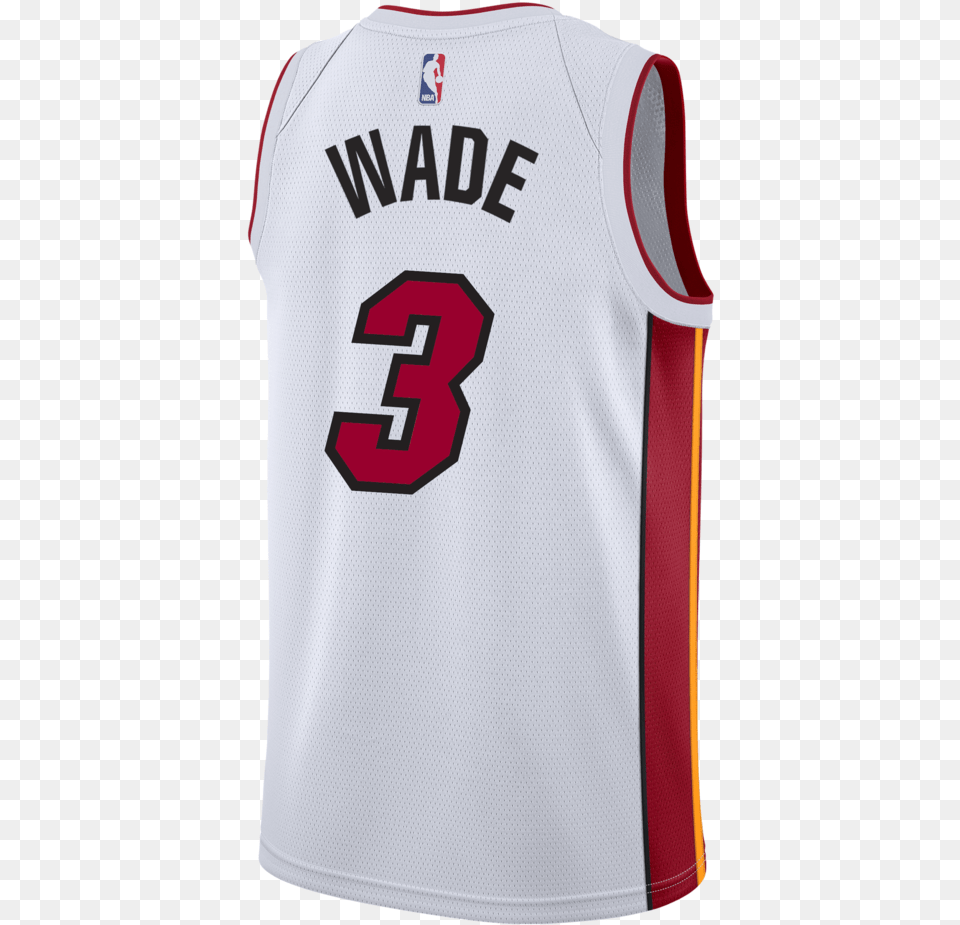 Dwyane Wade Nike Miami Heat Youth Association White Miami Heat Nike Jersey, Clothing, Shirt Free Png Download