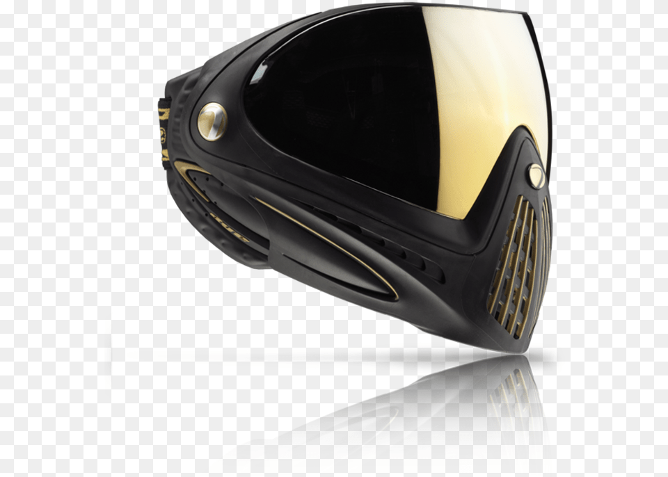 Dye Precision I4 Paintball Mask Goggles Black Gold Dye I4 Gold Black, Crash Helmet, Helmet, Accessories Png Image