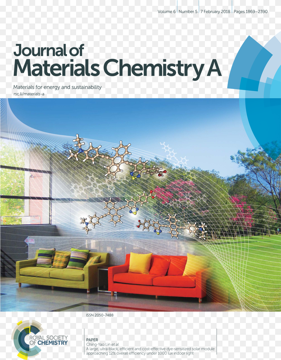 Dye Sensitized Solar Cell Research Conducted By National Journal Of Materials Chemistry A Cover, Advertisement, Poster, Living Room, Indoors Free Png Download