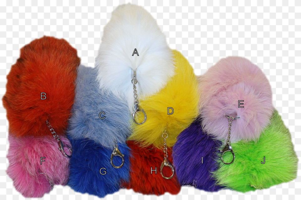 Dyed Fox Tail Keychains Plush, Clothing, Hat, Fur, Toy Free Transparent Png