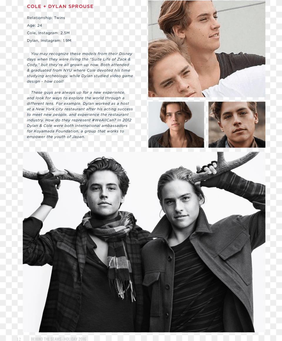 Dylan And Cole Sprouse American Eagle, Clothing, Coat, Jacket, Adult Free Transparent Png