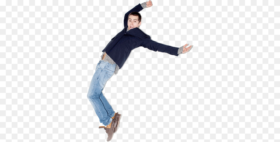 Dylan O Brien Jumping, Sleeve, Clothing, Pants, Long Sleeve Png Image