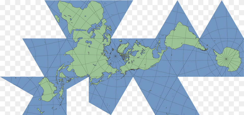 Dymaxion Map Projection Dymaxion Map, Chart, Plot, Atlas, Diagram Png