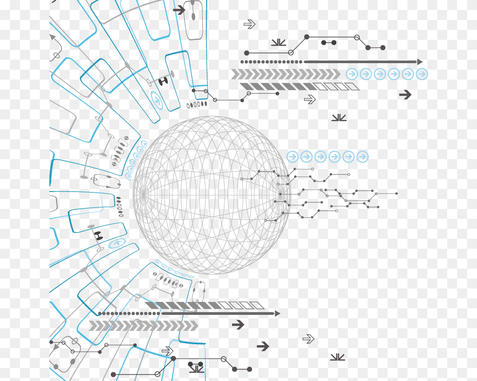 Dynamic Line Fashion Technology Hq Background Technology, Sphere, Cad Diagram, Diagram Png Image