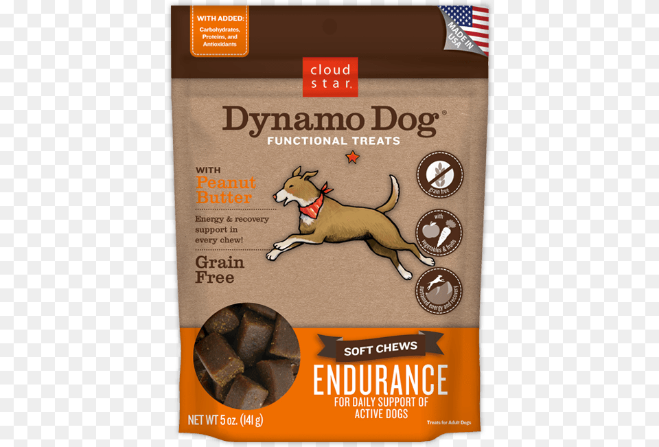Dynamo Dog Functional Soft Chews Endurance Treats Cloud Star Dynamo Soft Chews Endurance 14 Oz Peanut, Advertisement, Poster, Pet, Mammal Png Image