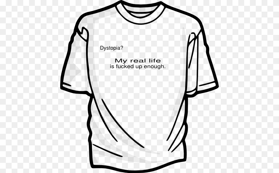 Dystopia Humor Clip Art, Clothing, T-shirt, Shirt Free Png Download