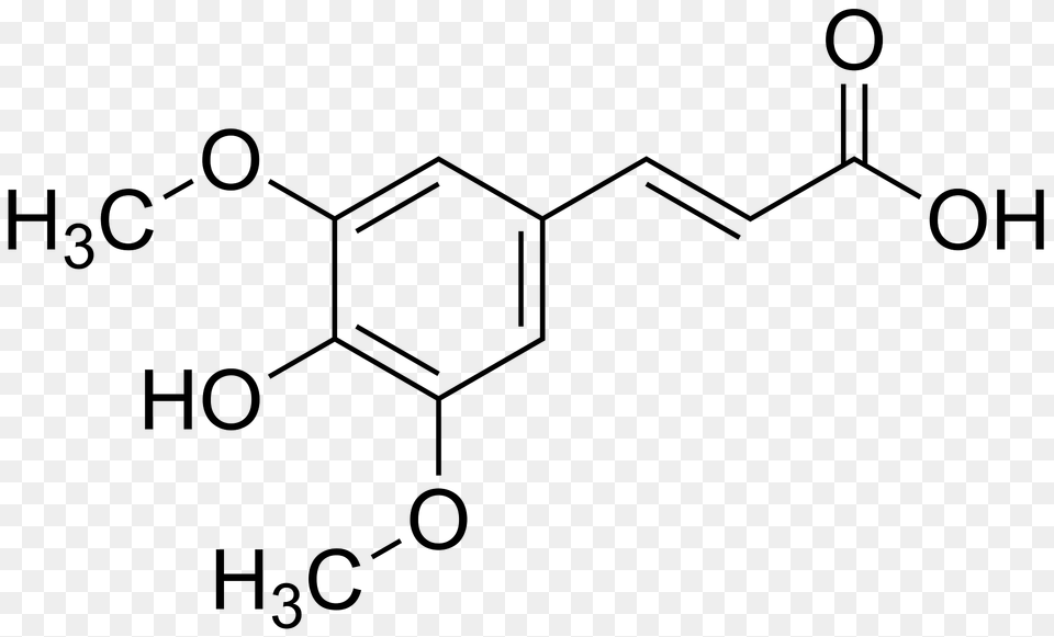 E 3 4 Hydroxy 35 Dimethoxyphenylacrylic Acid 200 Clipart, Diagram Free Png Download