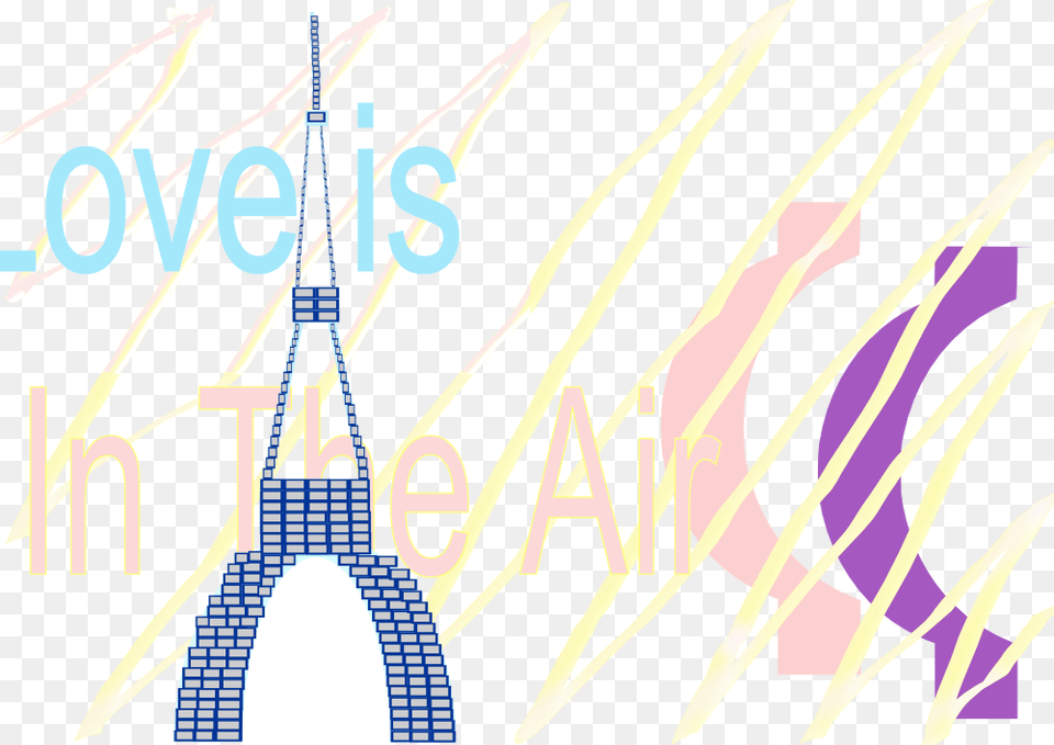 E Card Love Is In The Air La Tour Eiffel Tower 30 Aug Poster, Bow, Weapon, Text Png Image