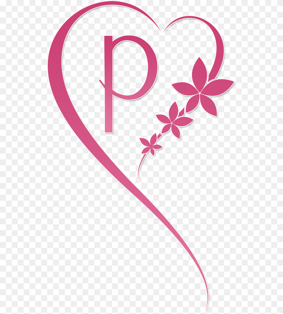 E Clipart Fancy Letter P Letter P Tattoo With Heart, Art, Floral Design, Graphics, Pattern Free Transparent Png