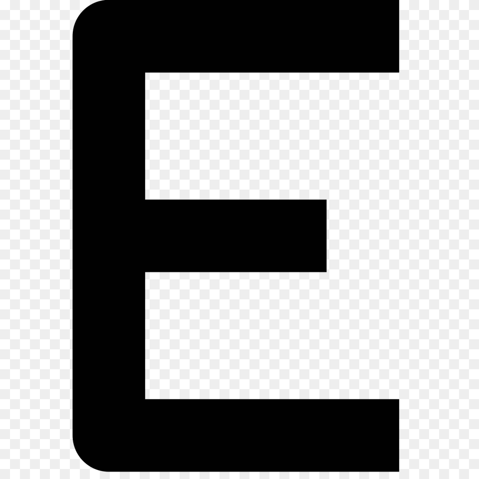 E Icon, Gray Free Png Download