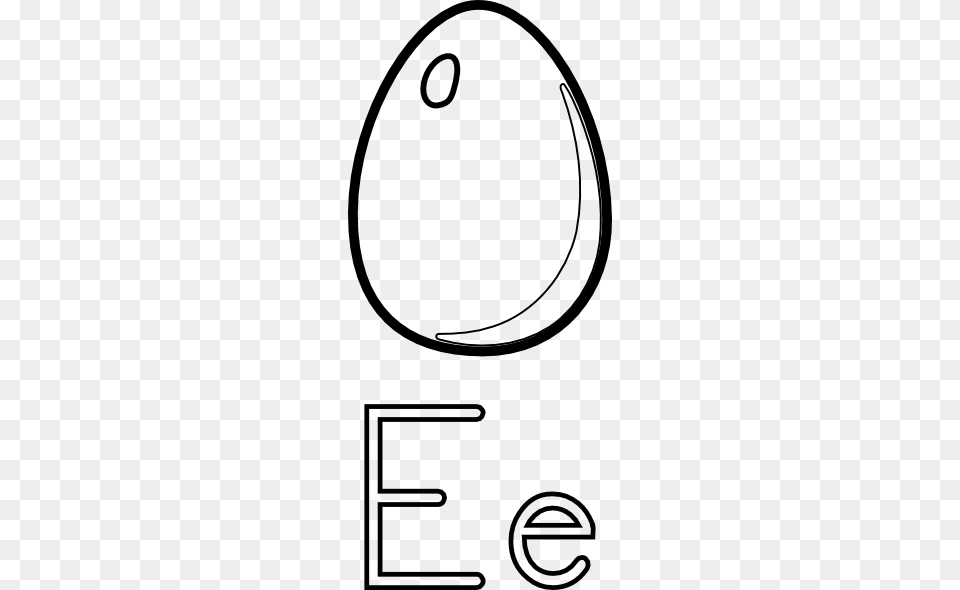 E Is For Egg Clip Art, Stencil Free Png