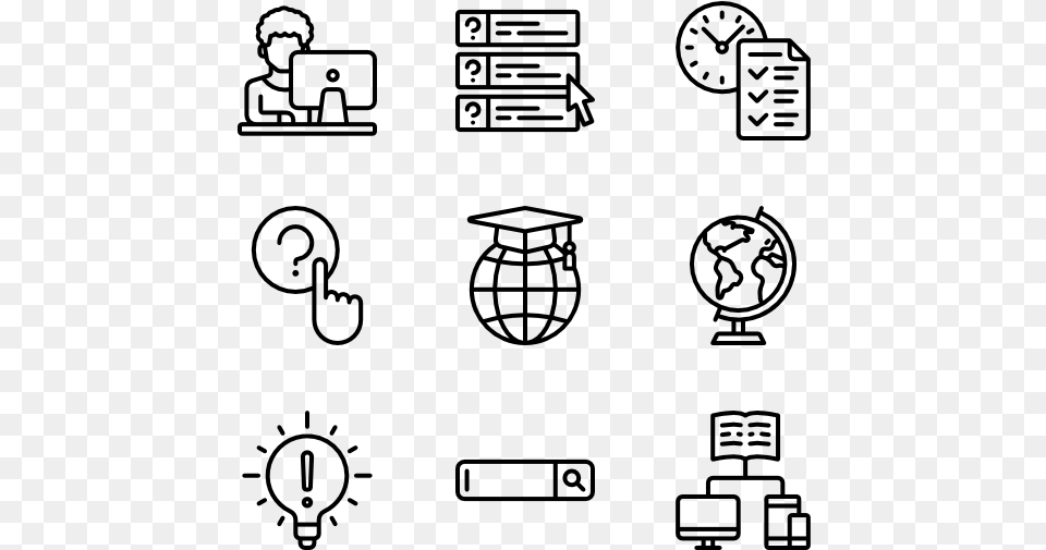 E Learning 100 Icons Manufacture Icon, Gray Png