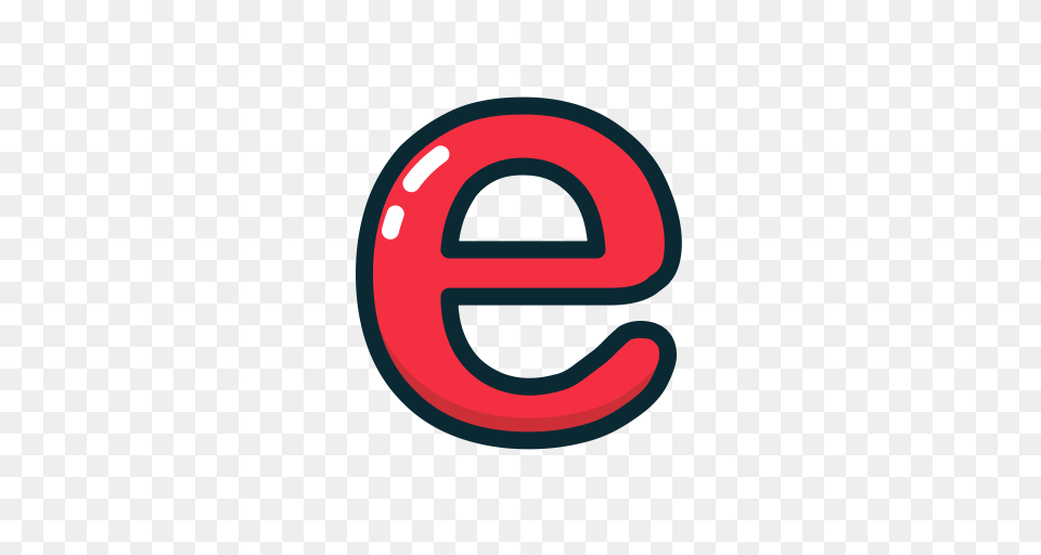 E Letter Lowercase Red Icon, Logo, Symbol, Text, Disk Png