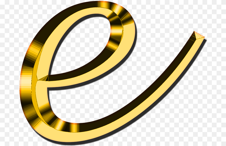 E Letter Transparent Images Letter E Gold, Text, Symbol, Number Png Image