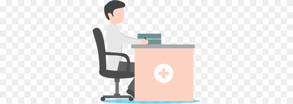 E Med Vartual Clinic, Table, Furniture, Person, Man Png Image