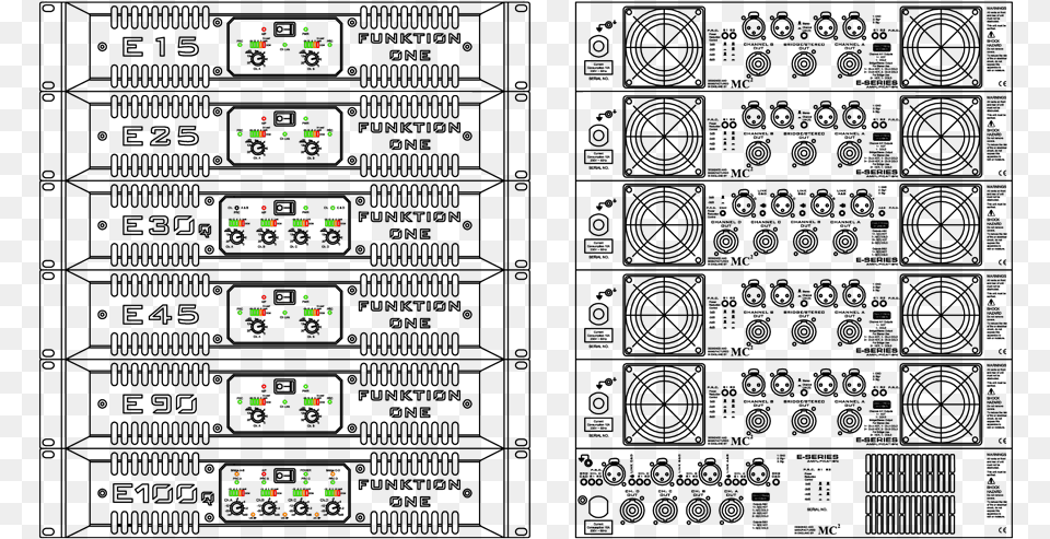 E Series Amplifiers Technical Drawing Circle, Text Free Png Download