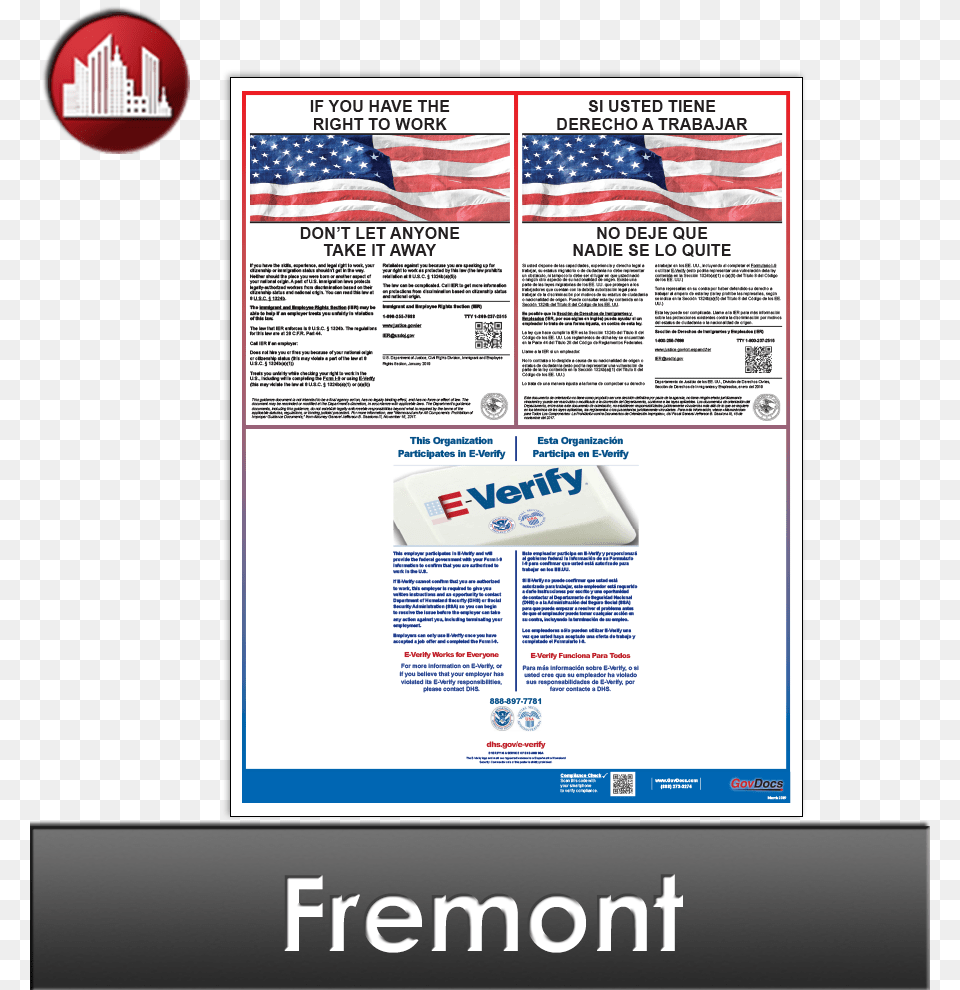 E Verify Poster 2019, Advertisement, Flag, Qr Code, Text Free Png Download