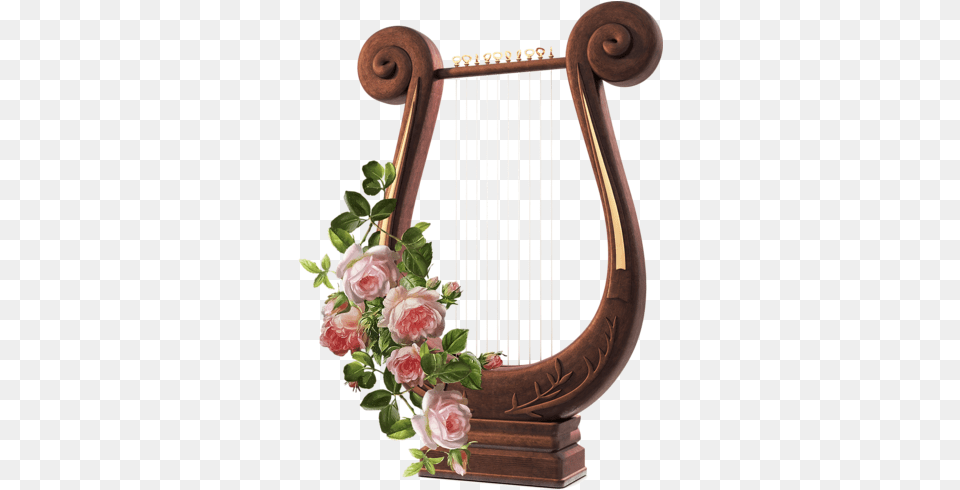 Orig Lyre Instrument, Flower, Flower Arrangement, Plant, Rose Png