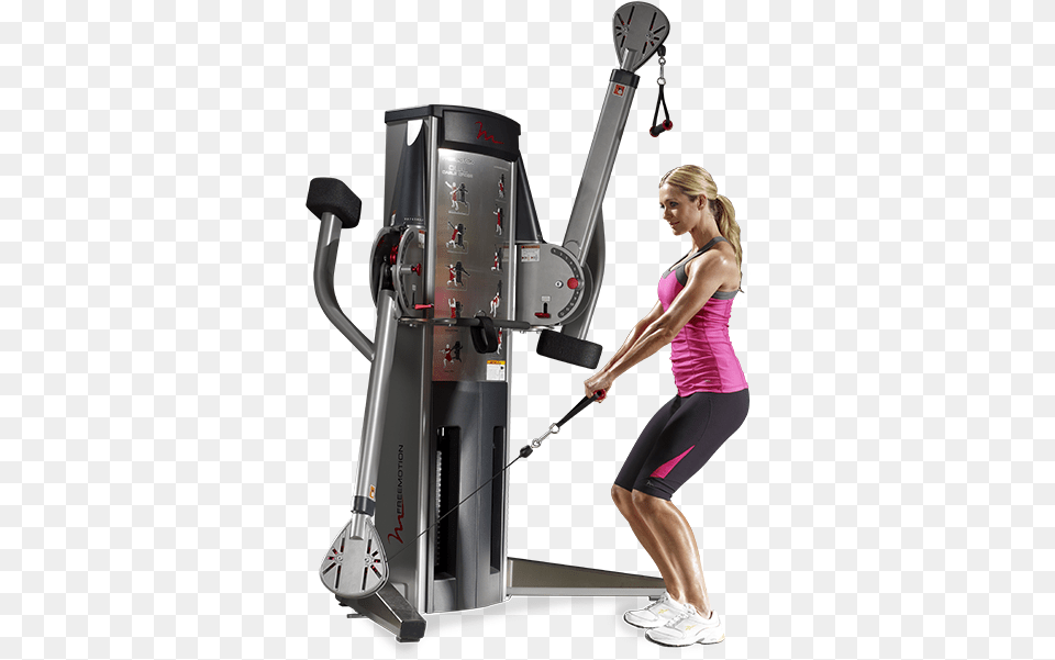 Each Arm Rotates Vertically And Horizontally With 12 Freemotion Dual Cable Cross Price, Adult, Woman, Person, Female Png