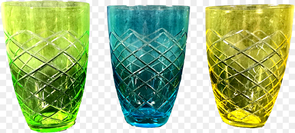 Each Coloured Cut Glass Water Glasses Home Decor Vase, Jar, Pottery, Cup Png