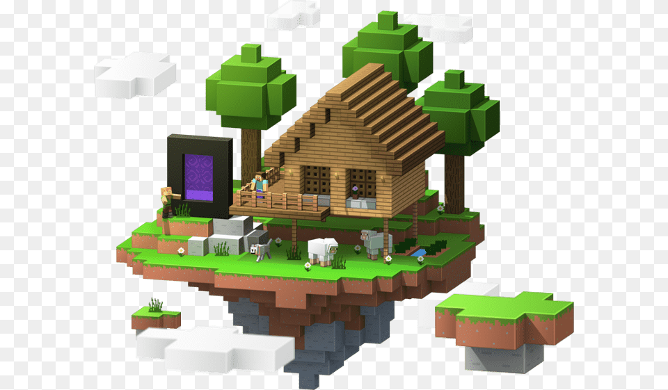 Each Offers Its Own Brand Of Fun With Unique Minigames Minecraft, Toy, Neighborhood, Architecture, Housing Png Image