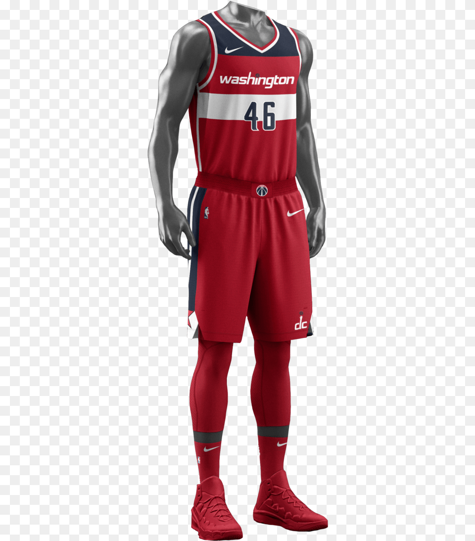 Each Team Has Its Own Identity One That Separates Washington Wizards Nike Uniforms, Clothing, Shirt, Shorts, Person Free Png Download