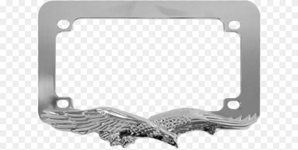 Eagle Chrome Motorcycle License Plate Frame Motorcycle Photo Frame, Accessories, Buckle, Silver, Blackboard Png